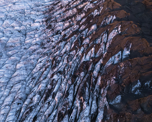 glaciar e cinzas